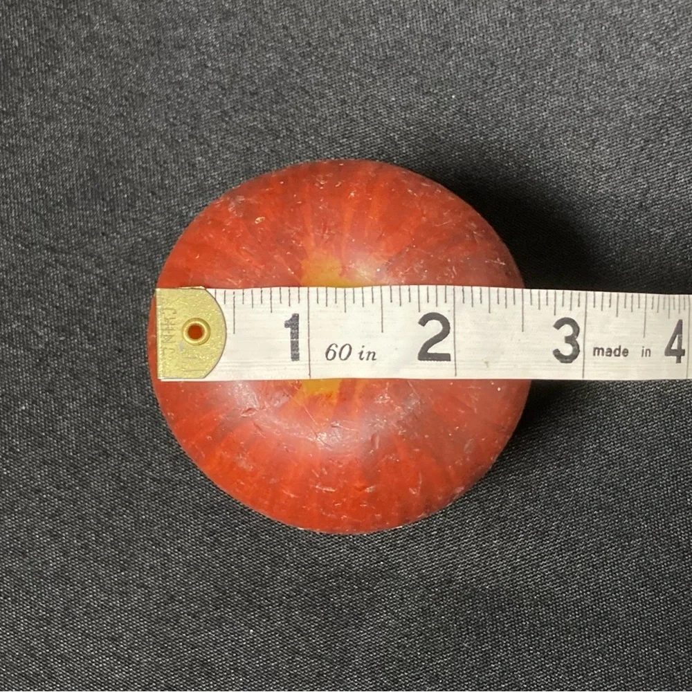 ⭐️ Red And Yellow Apple Shaped Small Wax Candles Set of 2